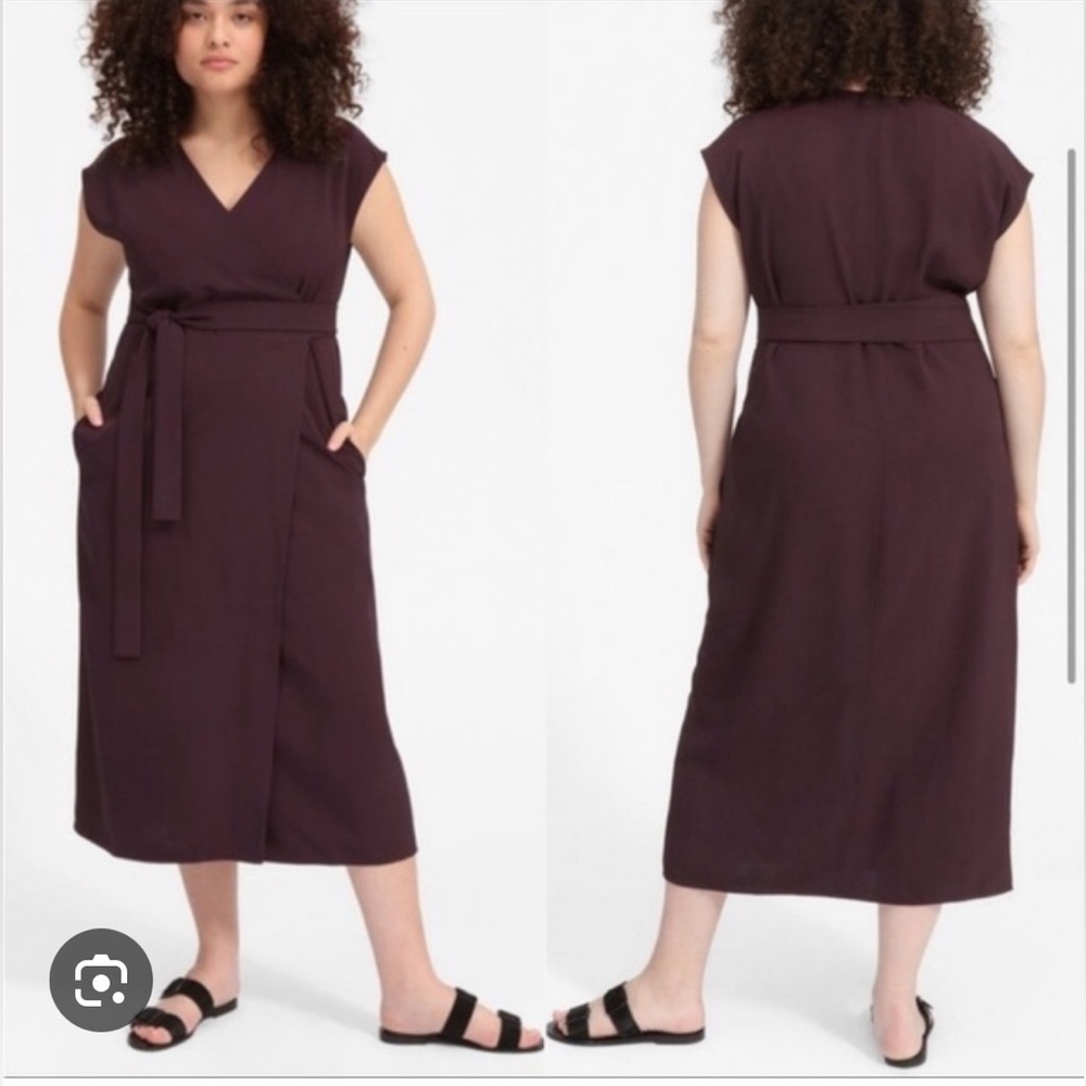 Everlane Japanese Goweave Short Sleeve Wrap Dress SZ 4